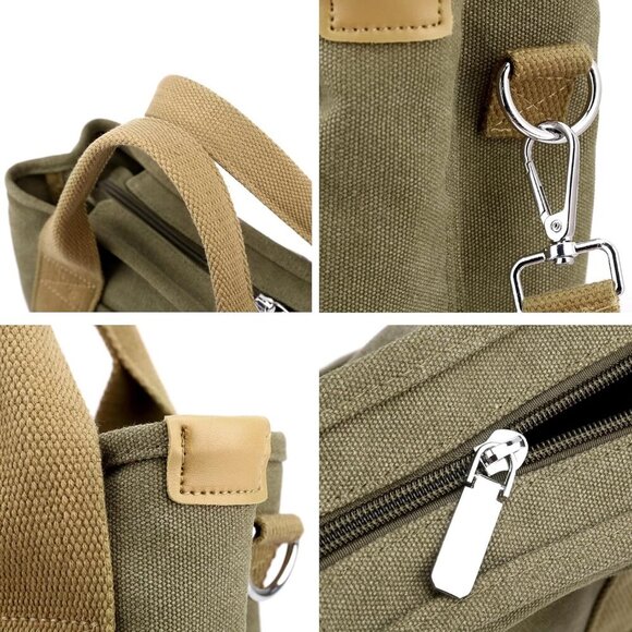 Small Tote Bag with Zipper Tote Bag for Women Canvas Crossbody Bag Shoulder Bag - Picture 6 of 7